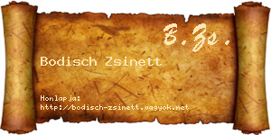 Bodisch Zsinett névjegykártya